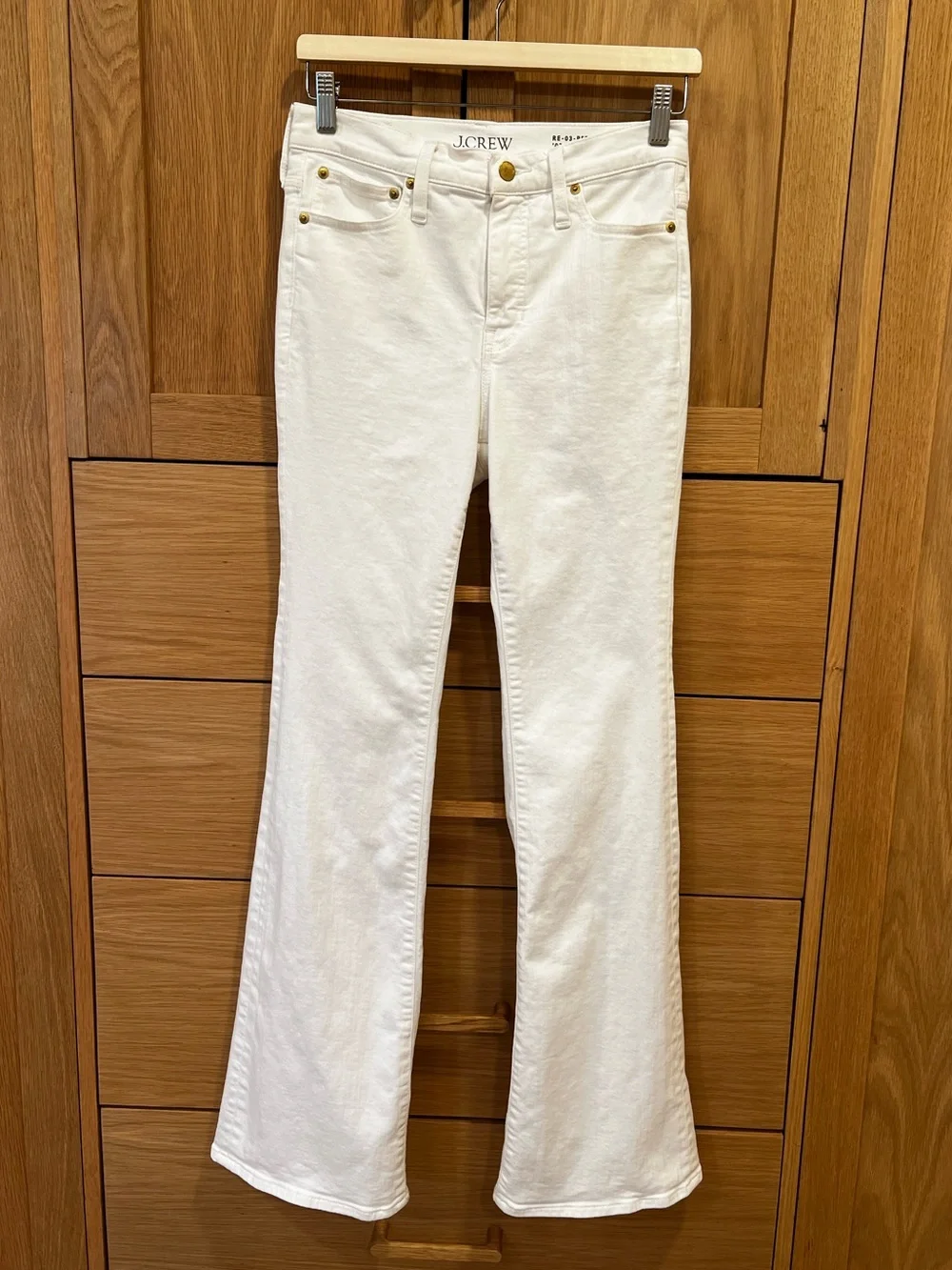 J. Crew ‘03 Mid Rise Bootcut Jeans White Size 25 Nautical Contemporary Coastal
